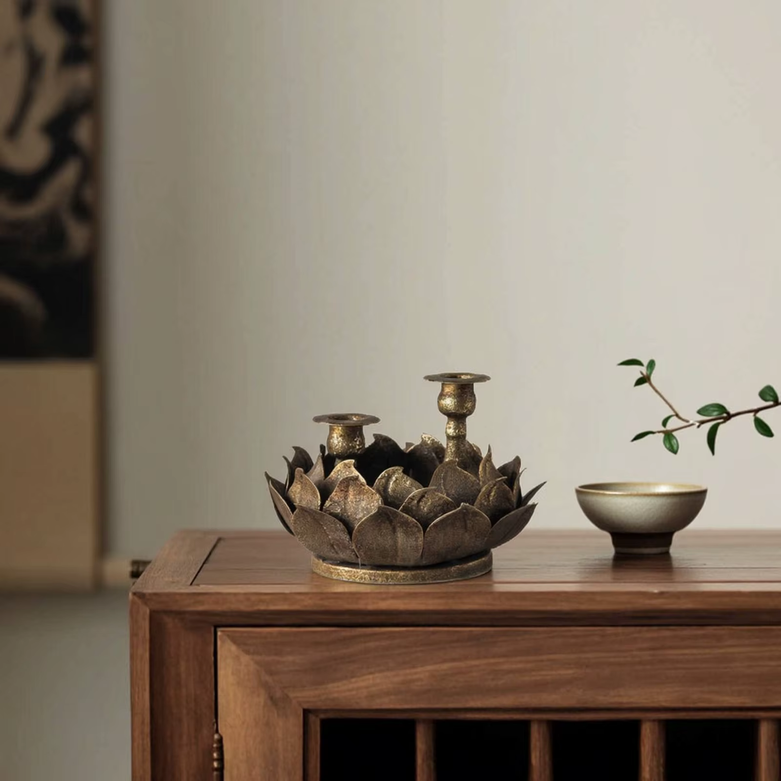 Candelabro Flor de Loto – Centro de Mesa Decorativo para Comedor - imagen 5