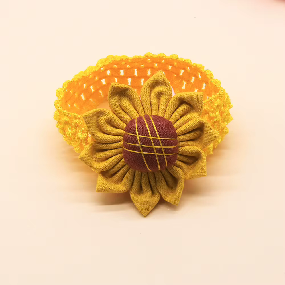 Collar de punto con girasol para gatos y perros pequeños - imagen 2