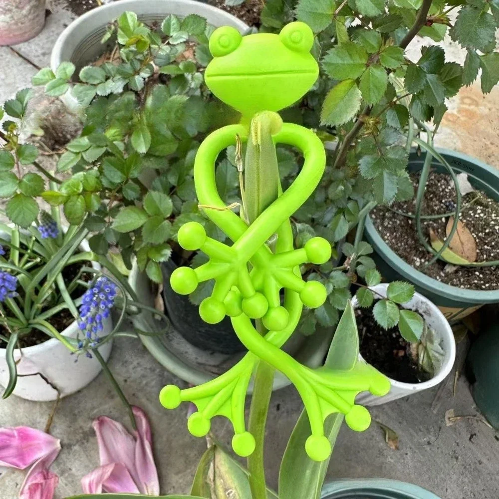 Soporte de jardín en forma de rana – Ajustable y decorativo - imagen 2