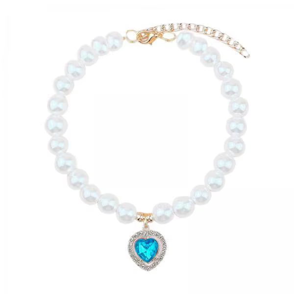 Collar de perlas ajustable para perros pequeños y gatos - imagen 2