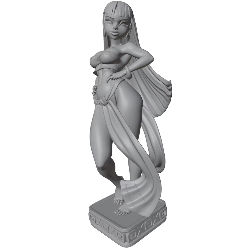 Miniatura 3D de mujer para juegos de rol y colección - imagen 2