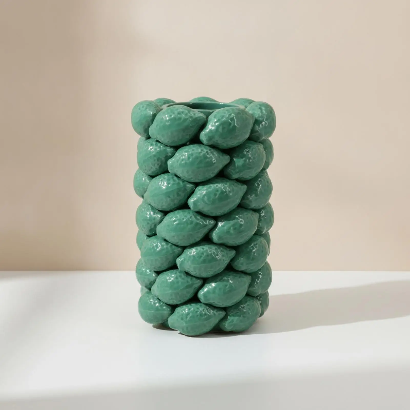 Jarrón Brillante Temática Limones – Porta Flores Decorativo para Casa - imagen 3