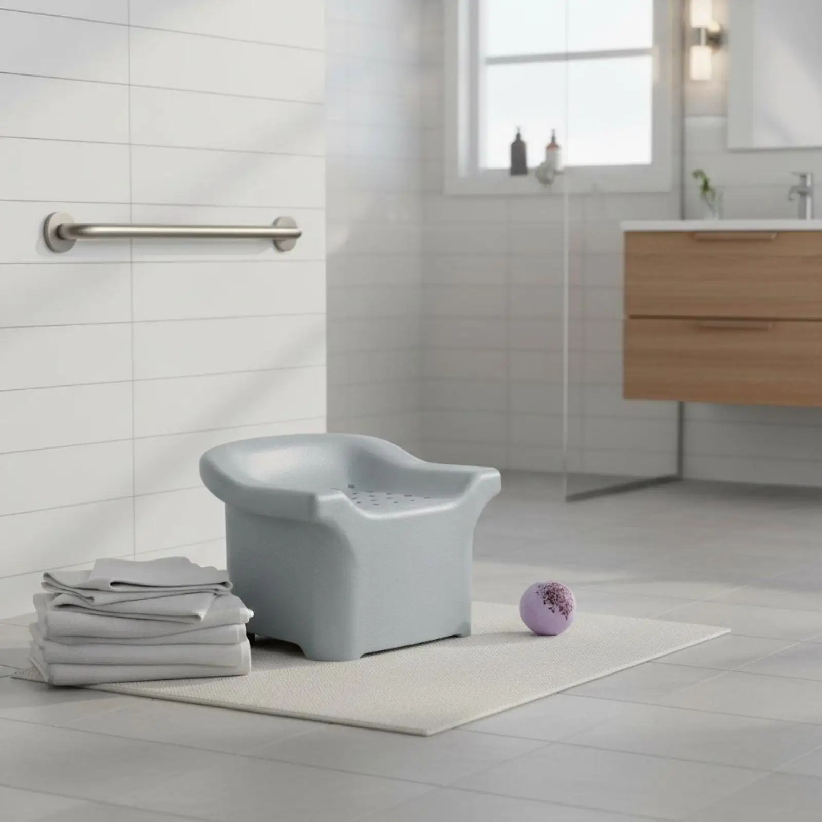 Taburete de Baño Antideslizante e Impermeable para Personas Mayores y Discapacitados - imagen 5