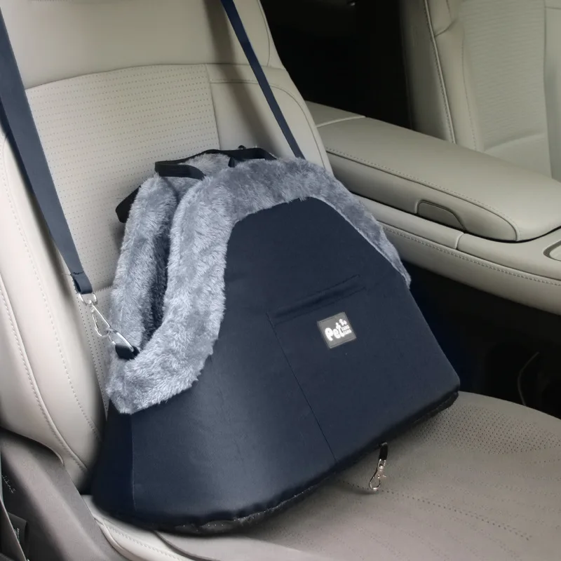 Bolso transportín bandolera seguro para gatos y perros pequeños coche - imagen 5