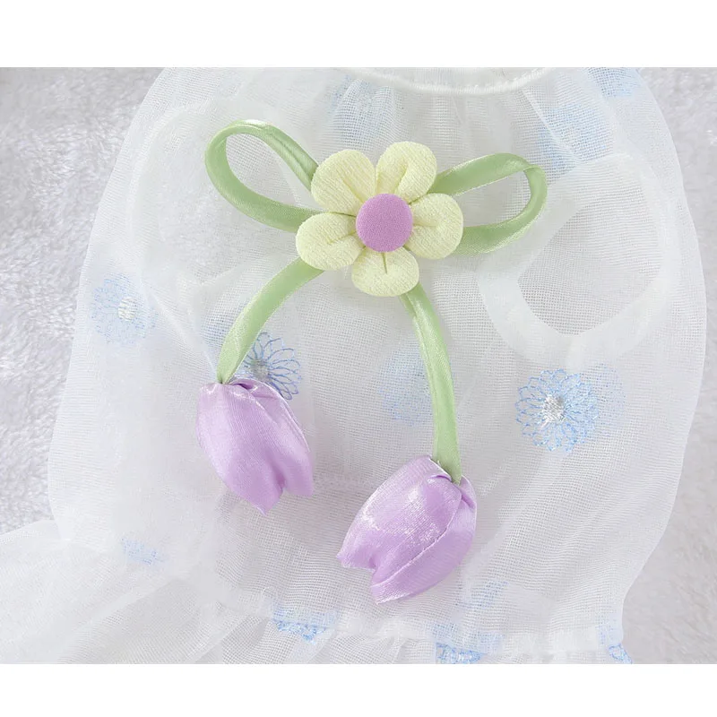 Vestido fino transparente floral para perros, gatos y Chihuahua - imagen 4