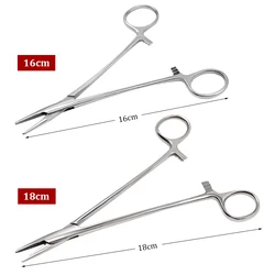 Pinzas hemostáticas de acero inoxidable para sutura en gatos y perros