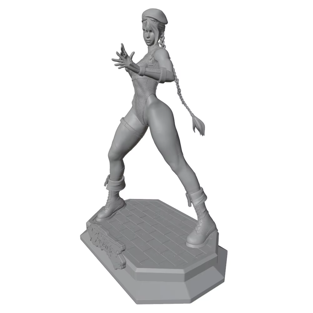 Miniatura de personaje anime gris impresa en 3D, sin montar casero - imagen 5