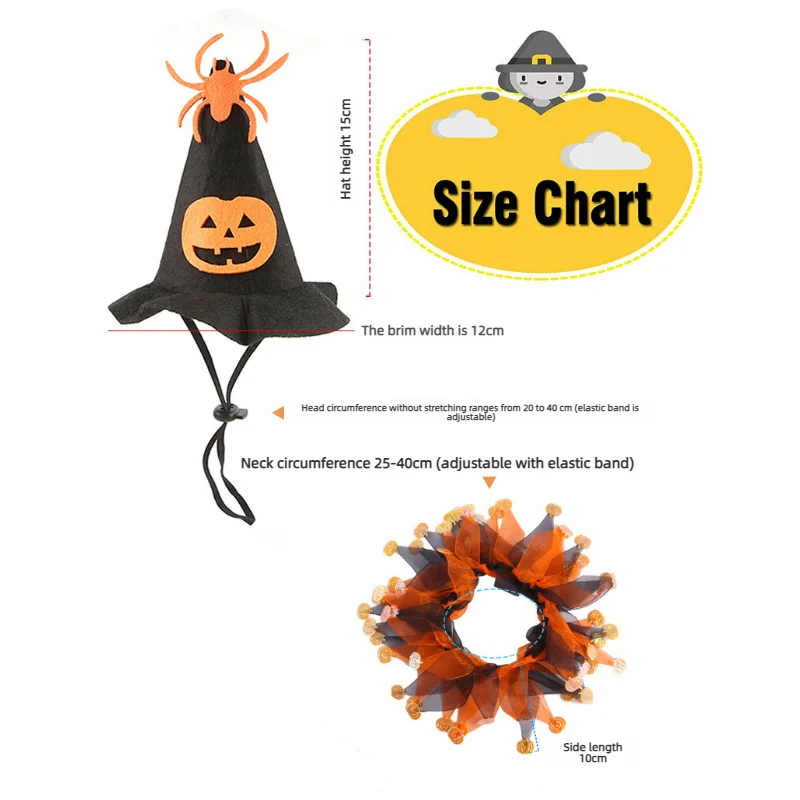 Disfraz Halloween Gato – Conjunto Capa, Sombrero y Bufanda con Calavera - imagen 2