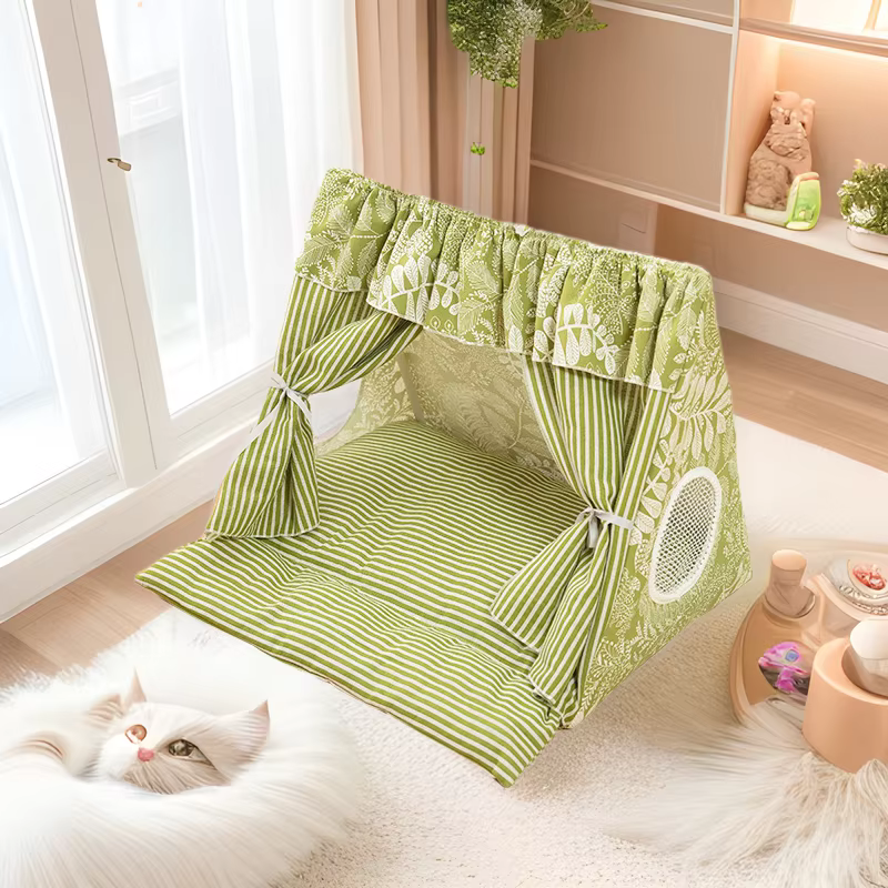 Casa refugio tipo tienda de campaña desmontable y lavable para gatos - imagen 5