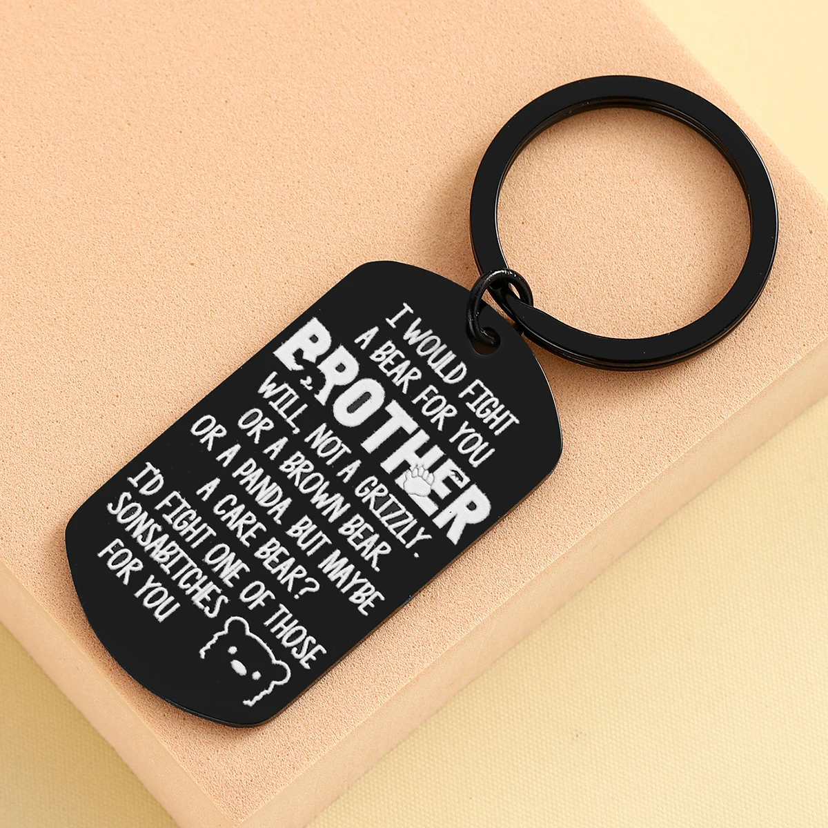 Llavero rectangular para llaves con diseño discreto