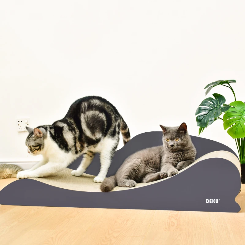 Rascador de cartón para gato visto desde arriba