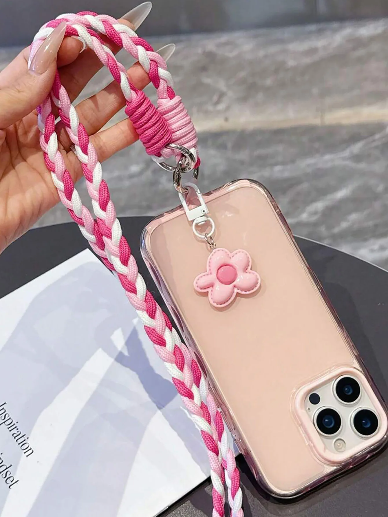 Correa de muñeca para móvil con diseño nubes y estrellas, estilo colorido