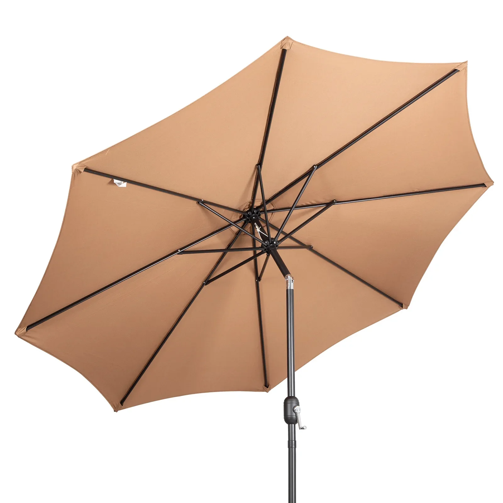 Sombrilla Exterior de 2,7 m con Base – Parasol de Jardín con Columna Giratoria - imagen 3