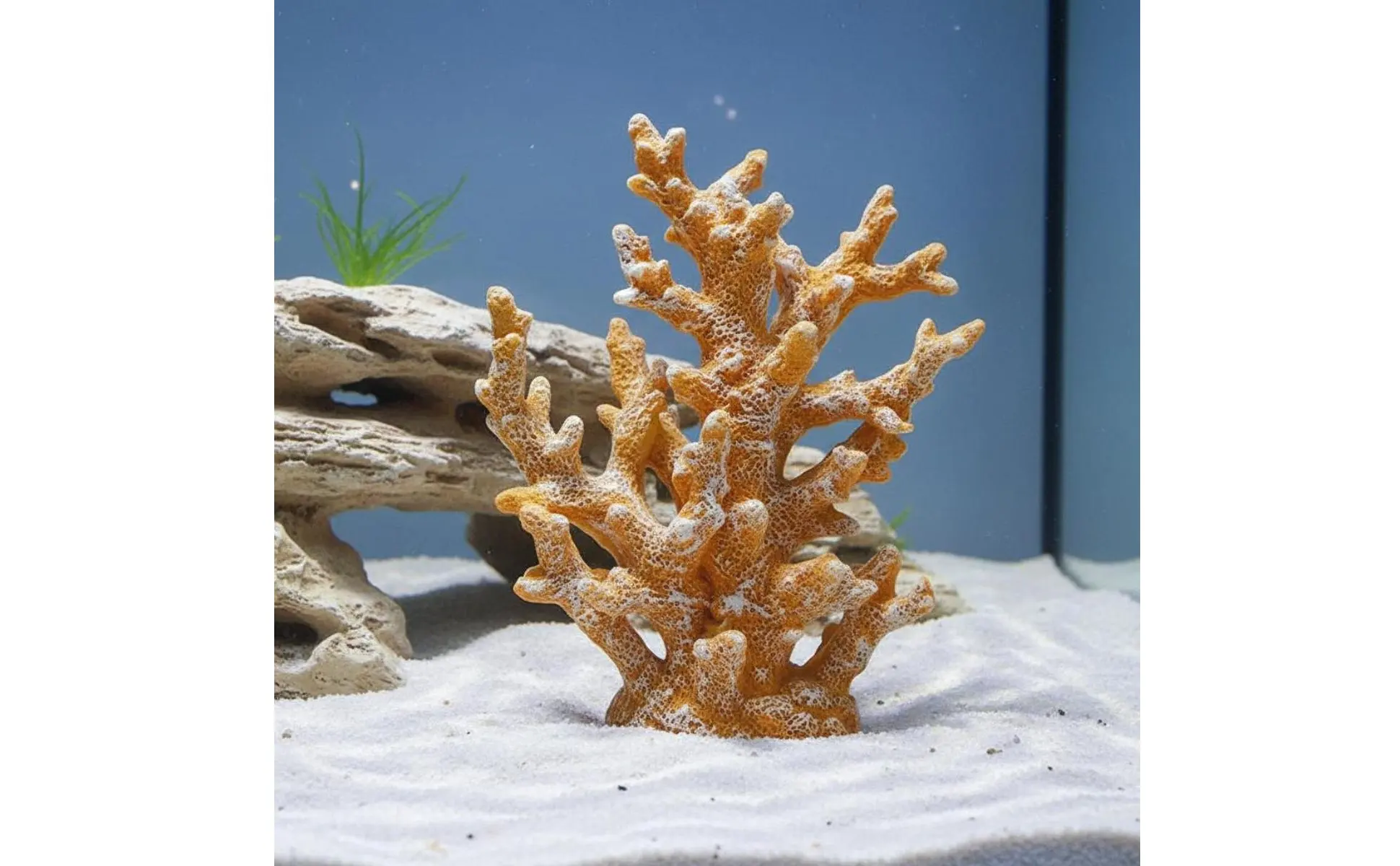 Decoración de rama oceánica artificial en acuario