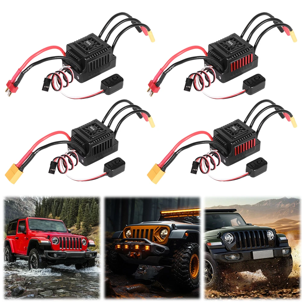ESC RC impermeable visto desde arriba con cables