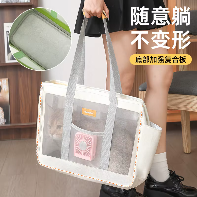 Bolsa de transporte portátil para perros pequeños con malla - imagen 3