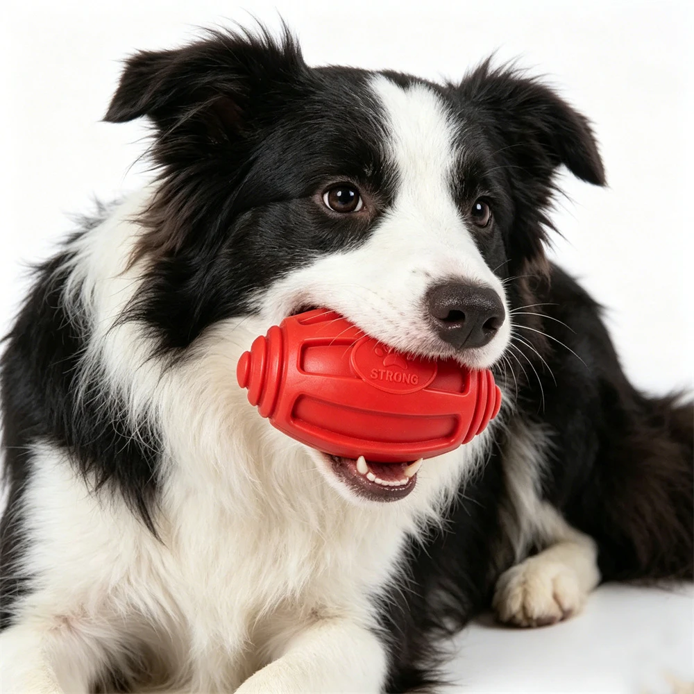 Juguete masticable hexagonal TPR para perros, limpia dientes - imagen 4