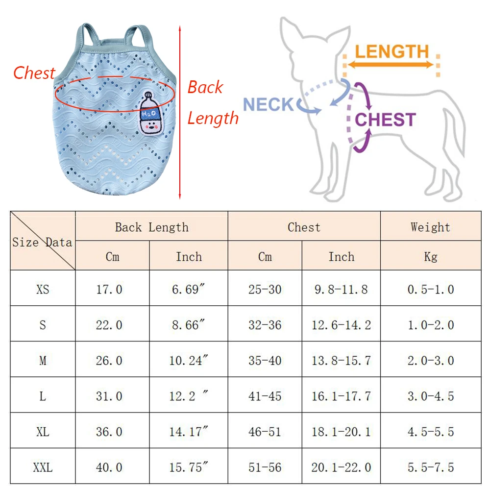 Camiseta verano malla para perros y gatos pequeños – Caniche Maltés