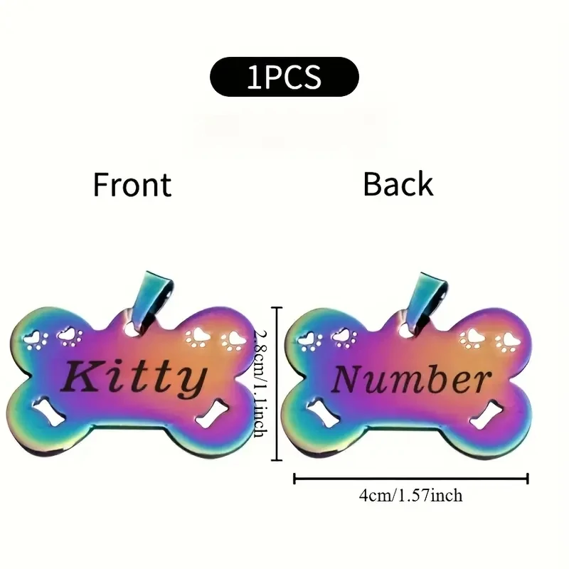 Placa identificación personalizada con huella para perro y gato - imagen 5