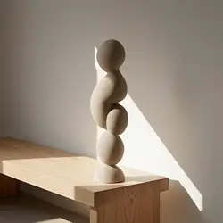 Escultura abstracta de resina para mesa – Decoración minimalista