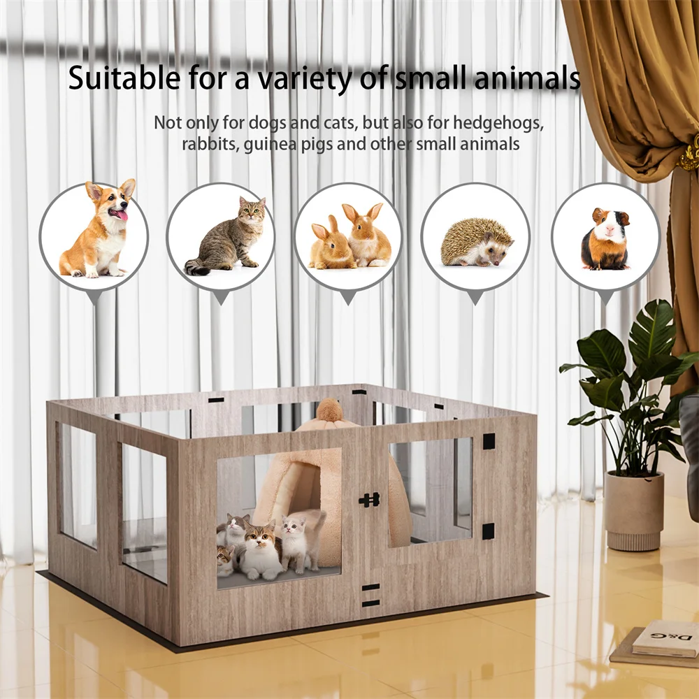 Caja de parto para perros resistentes: corral de vidrio templado - imagen 4
