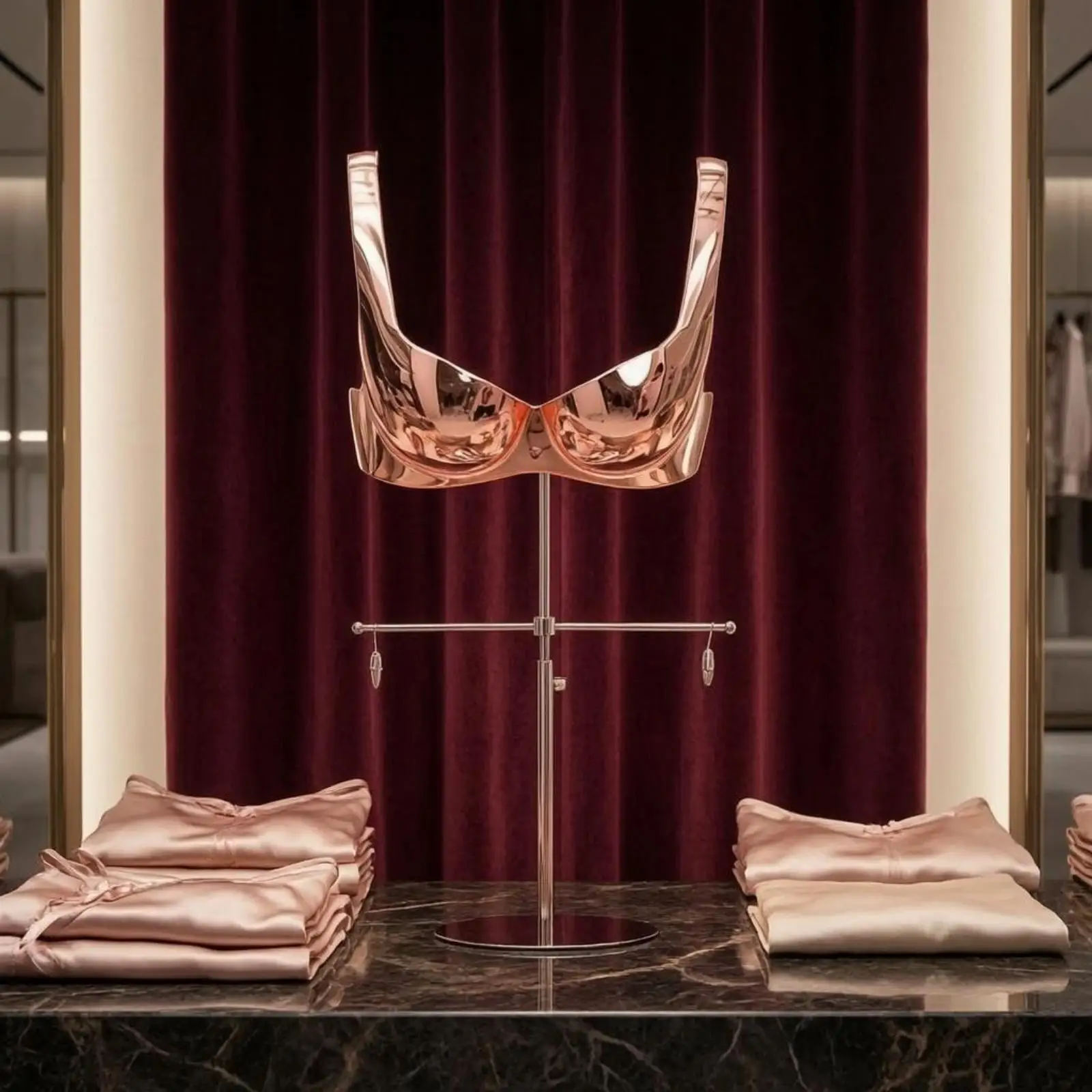 Maniquí Torso Brillante para Exhibir Sujetadores - imagen 2