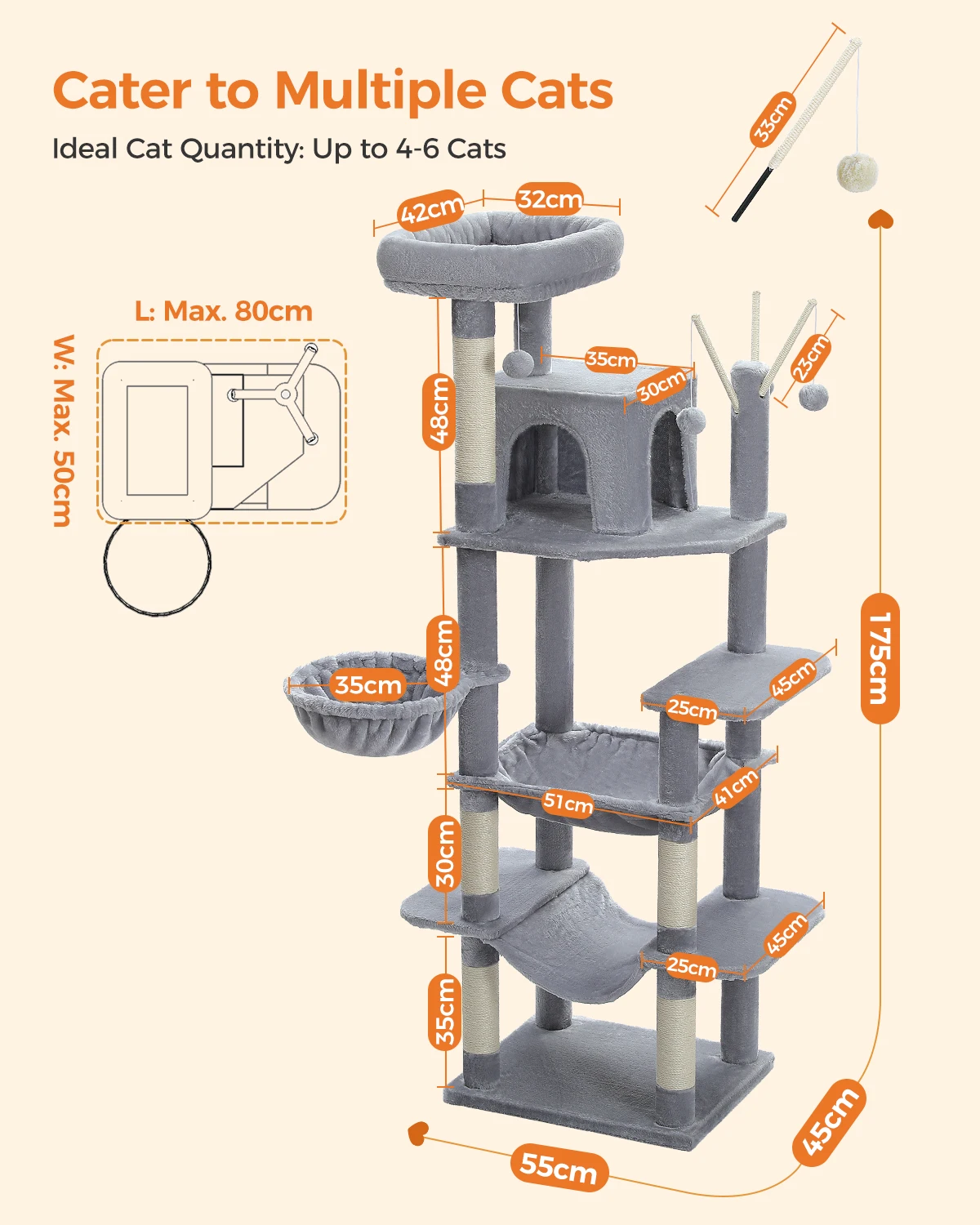 Árbol para gatos en sala