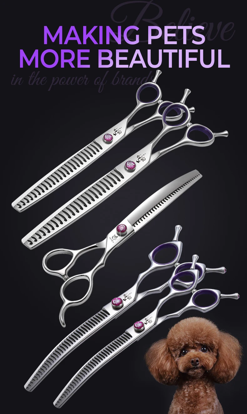 Tijeras curvas para grooming de zonas sensibles