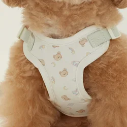 Arnés osito y fresa para perro pequeño – Correa de pecho ajustable