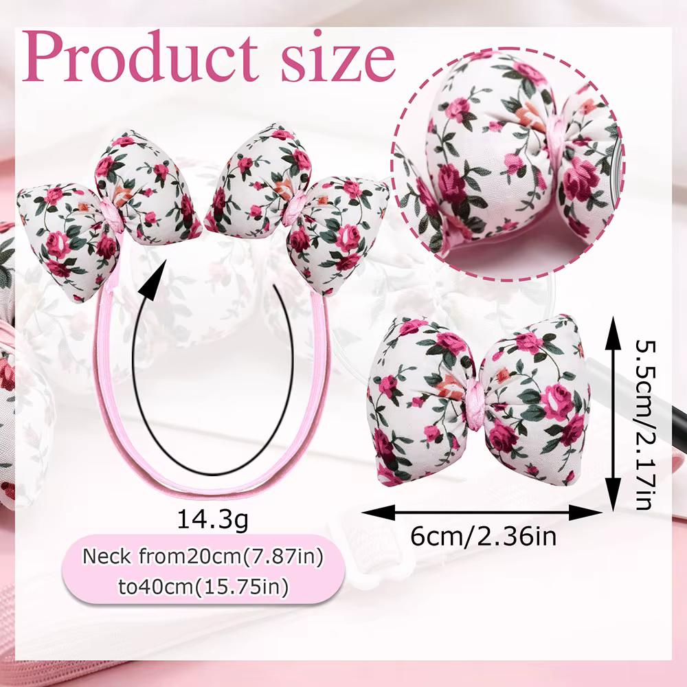 Lazo ajustable para perro con flores – Accesorio para cachorros - imagen 2
