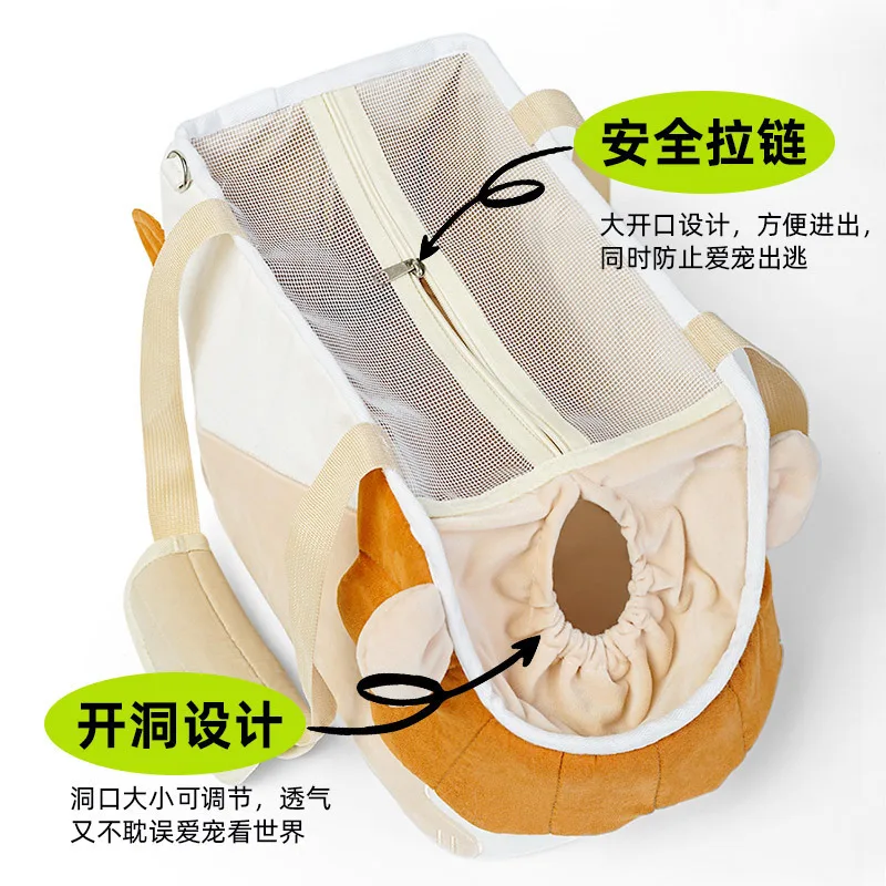 Bolsa de transporte para perros y gatos pequeños, bandolera ajustable - imagen 2