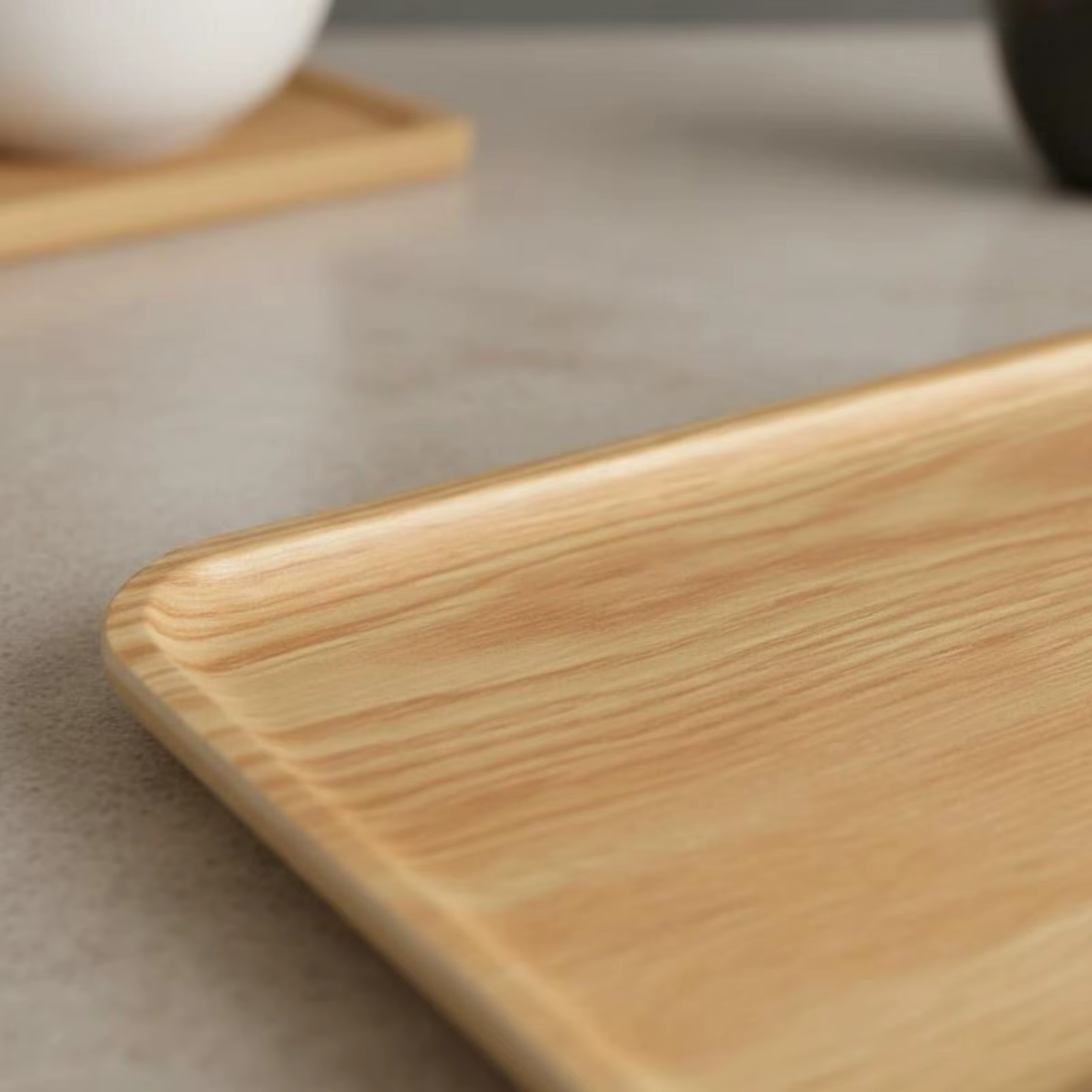Bandeja Rectangular de Melamina para Gatos y Perros – Efecto Madera - imagen 5