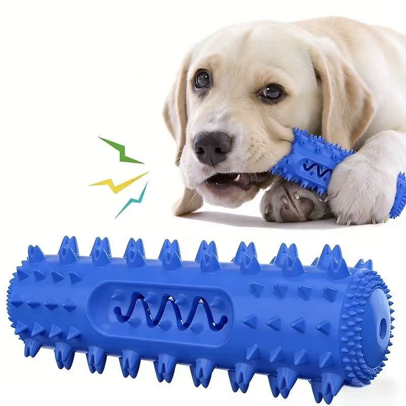 Juguete masticable de goma con cepillo dental para perros: aliento - imagen 2