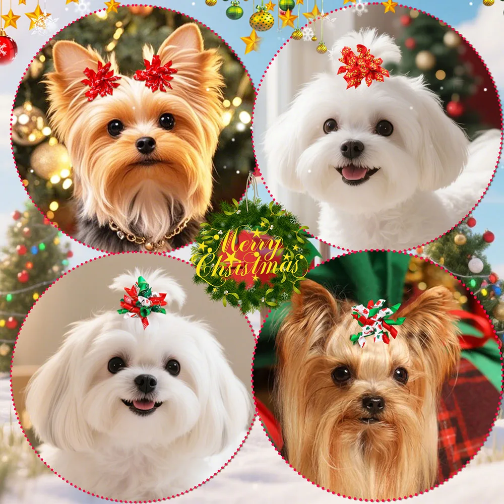 Lazos con estampado navideño