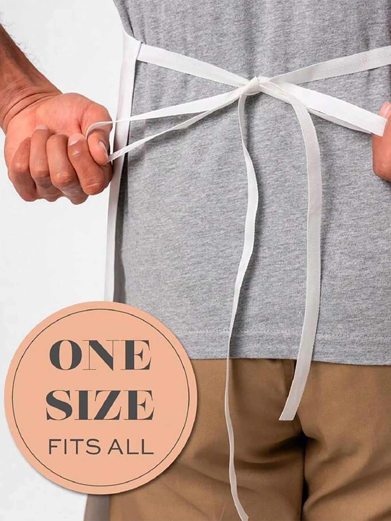 Delantal unisex con bolsillos grandes – Para cocina, manualidades y barbacoa - imagen 2