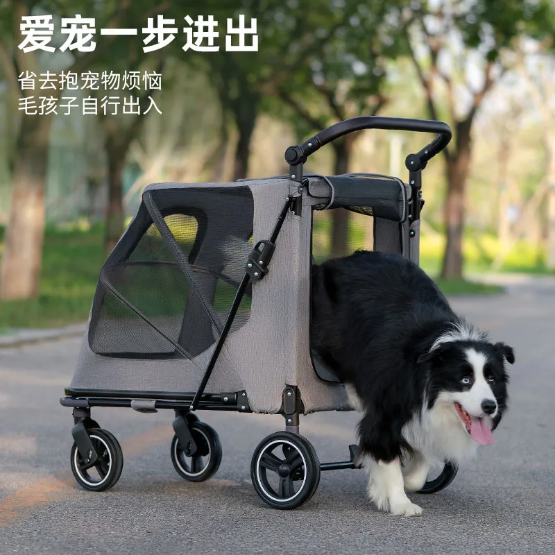Carrito plegable portátil para perros grandes con lesiones y gatos - imagen 3