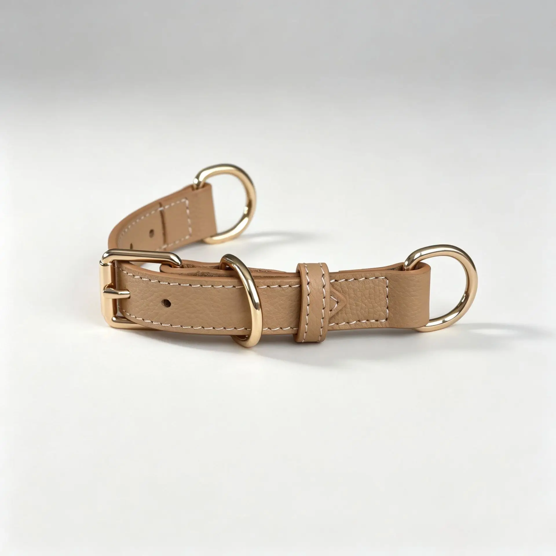 Collar de cuero genuino para perro ajustable antipullones - imagen 2