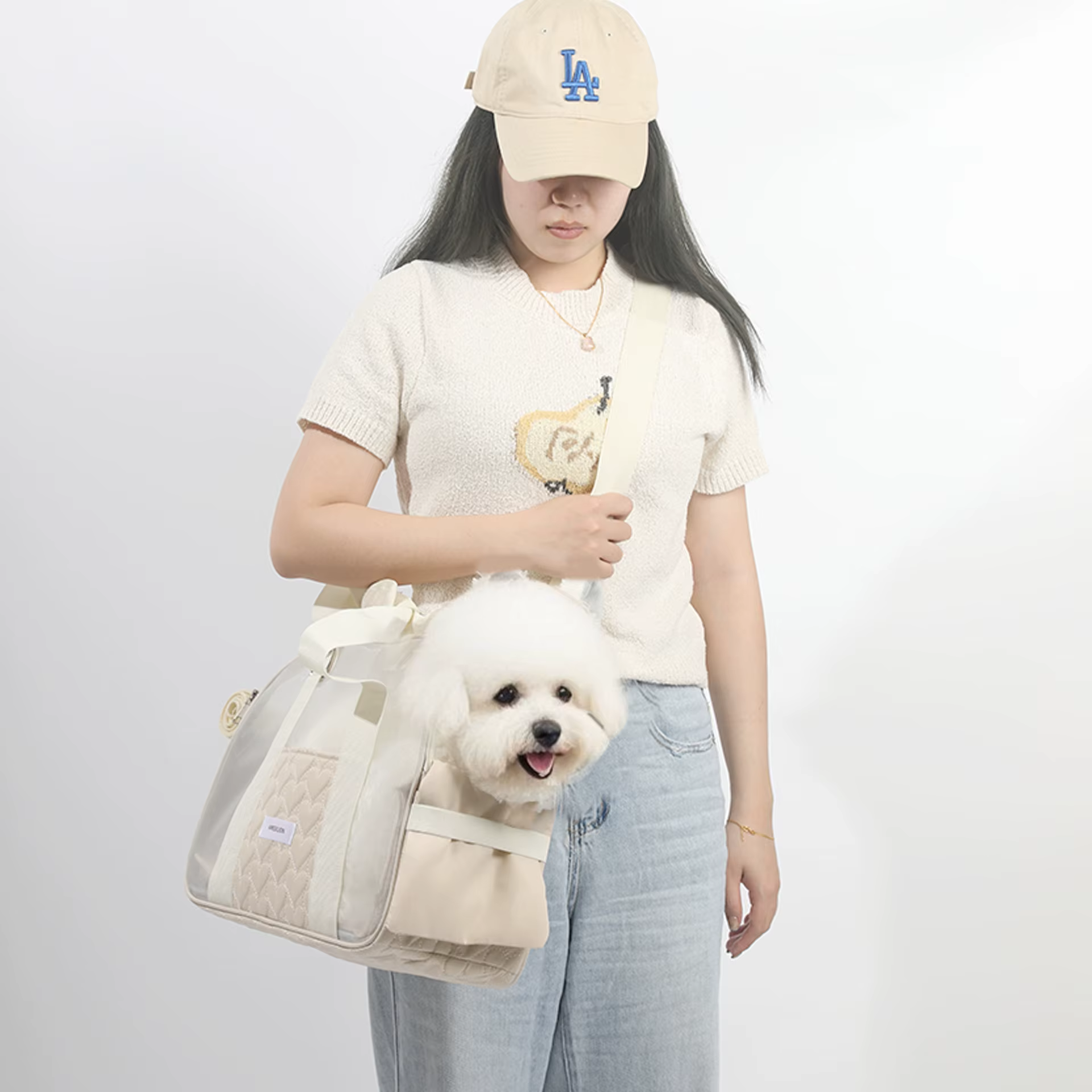 Transportín bandolera transpirable para gatos y perros pequeños - imagen 2