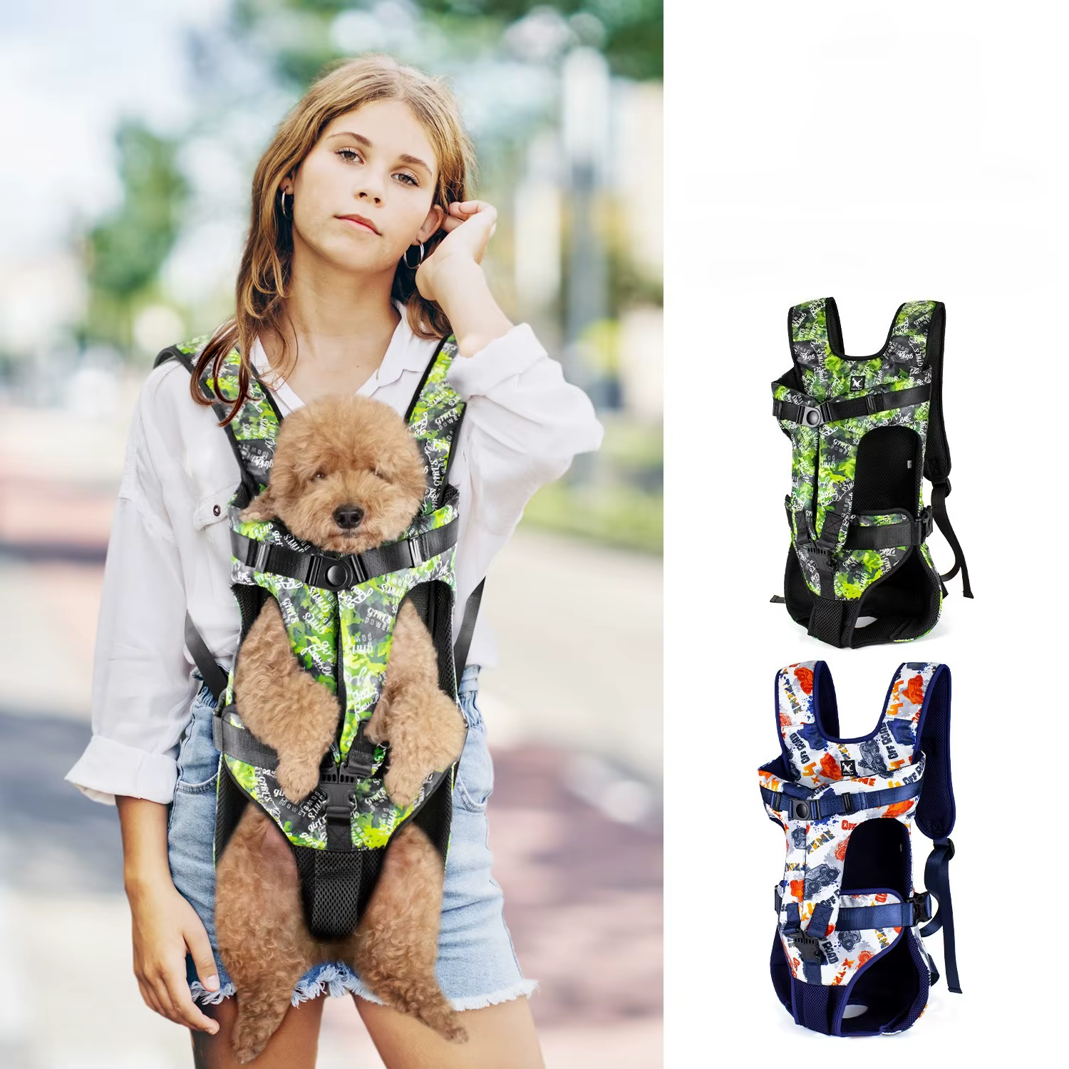 Mochila transportadora transpirable para perros, viajes al aire libre - imagen 4
