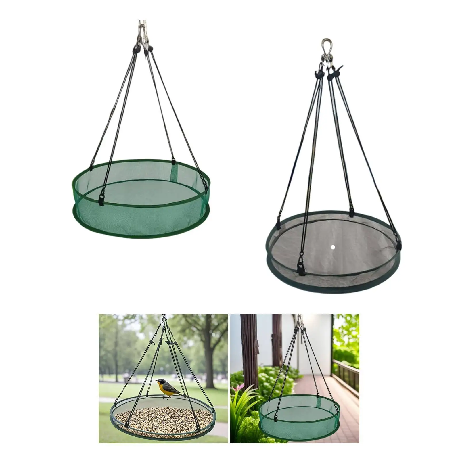 Comedero para Pájaros Colgante de Malla – Aro Anti-Desperdicios para Jardín - imagen 5
