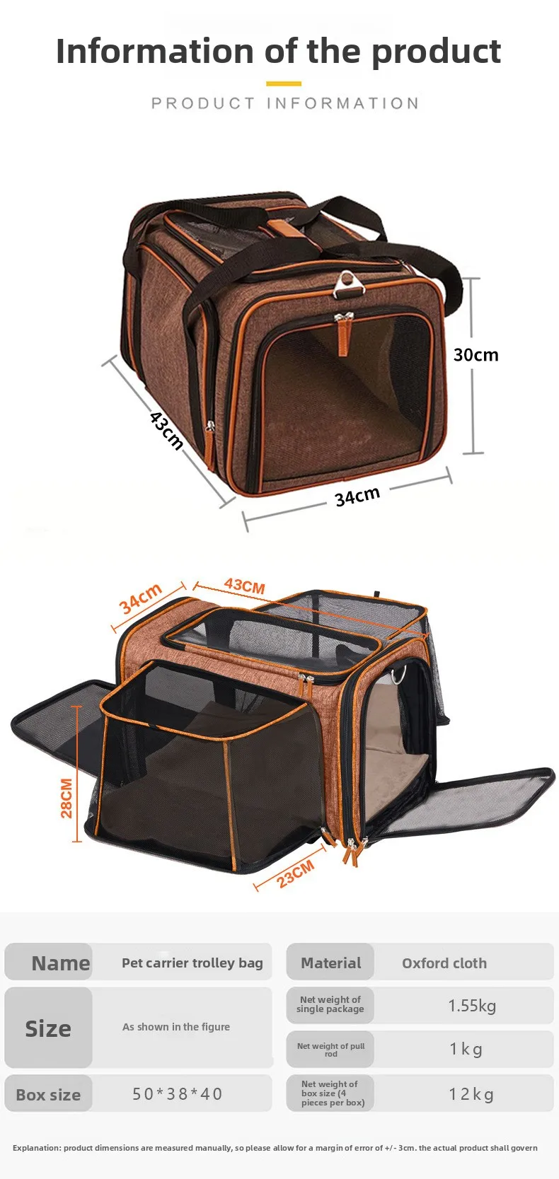 Transporte compacto para mascotas