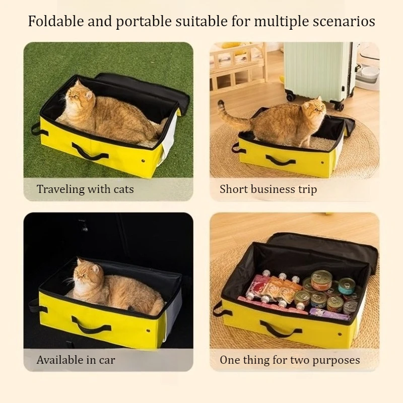 Caja de arena portátil plegable para gatos – Ideal para viajes - imagen 2