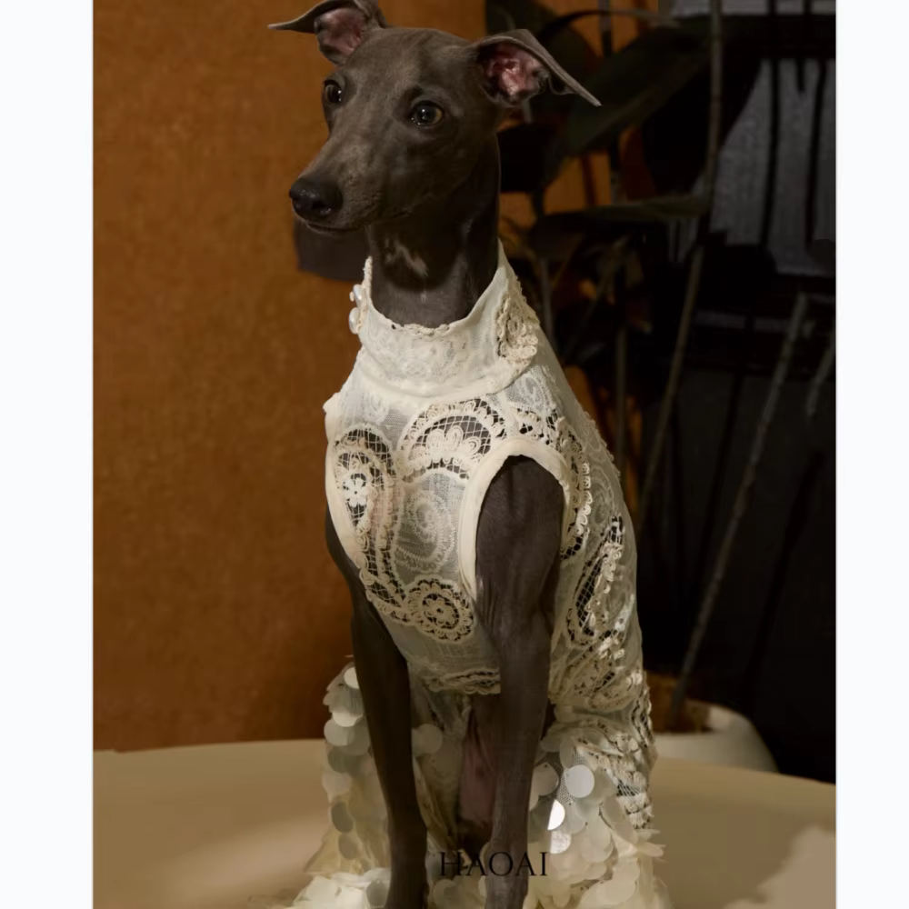 Vestido de sirena sin mangas con lentejuelas para perros - imagen 4