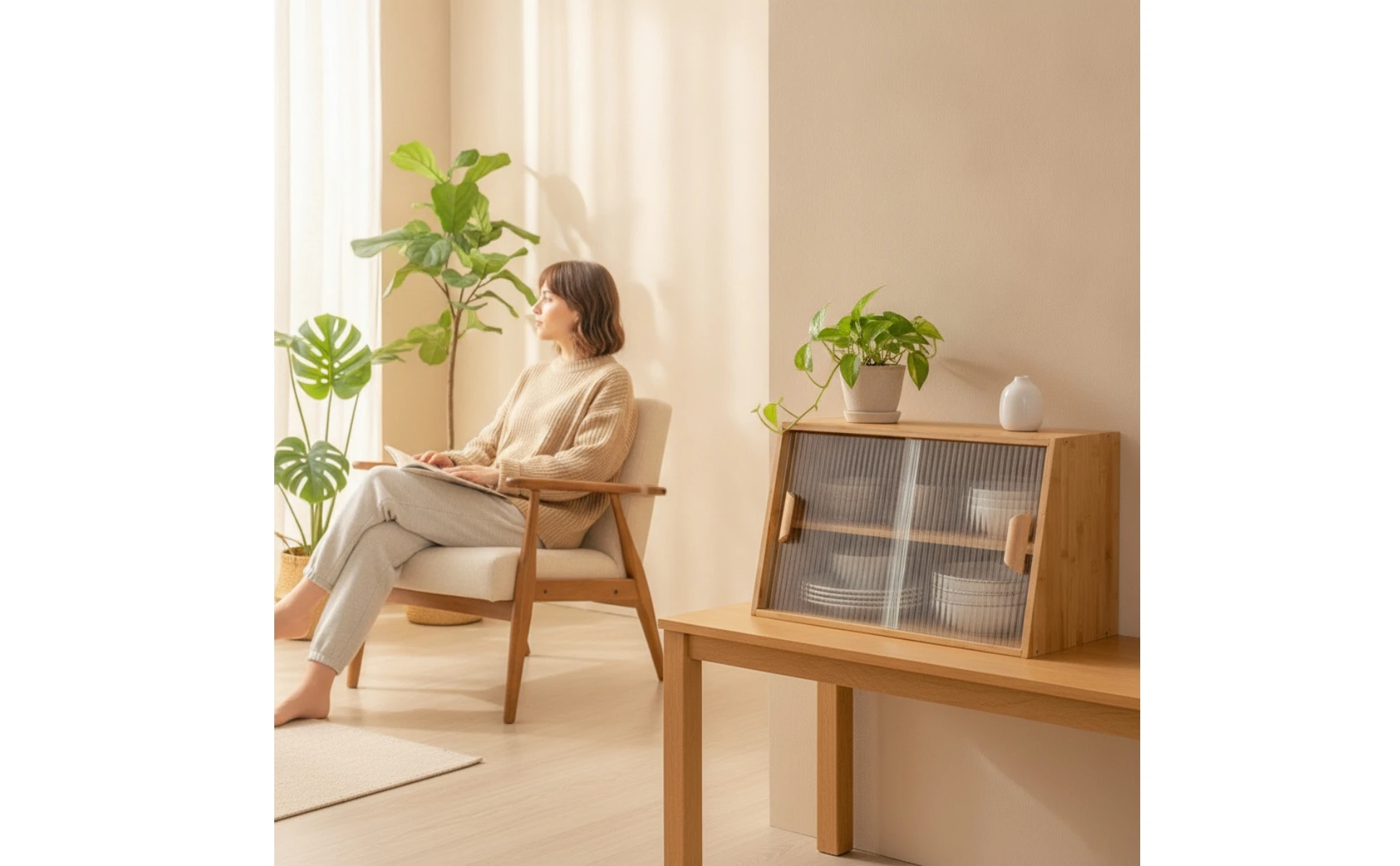 Mueble integrado en cocina moderna