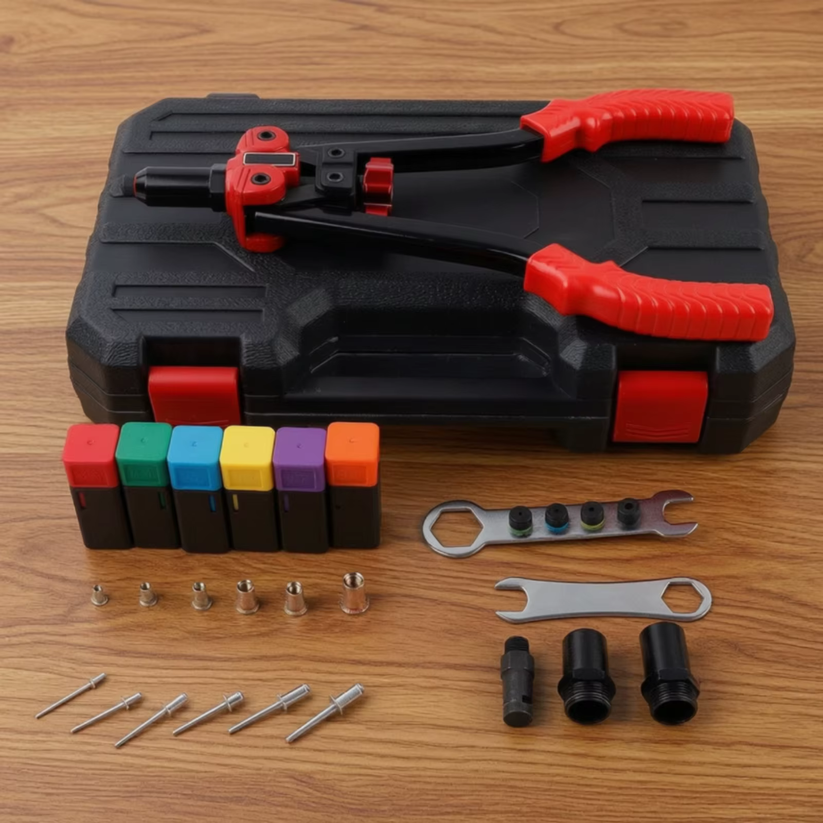 Set de Remachadora Manual Ajustable con Estuche – Herramienta para Remaches - imagen 5