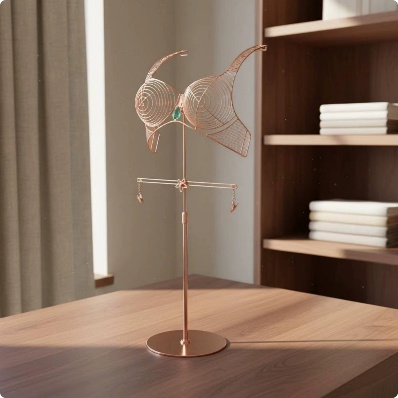 Expositor Metálico para Ropa Interior – Soporte de Suelo para Sujetadores - imagen 3