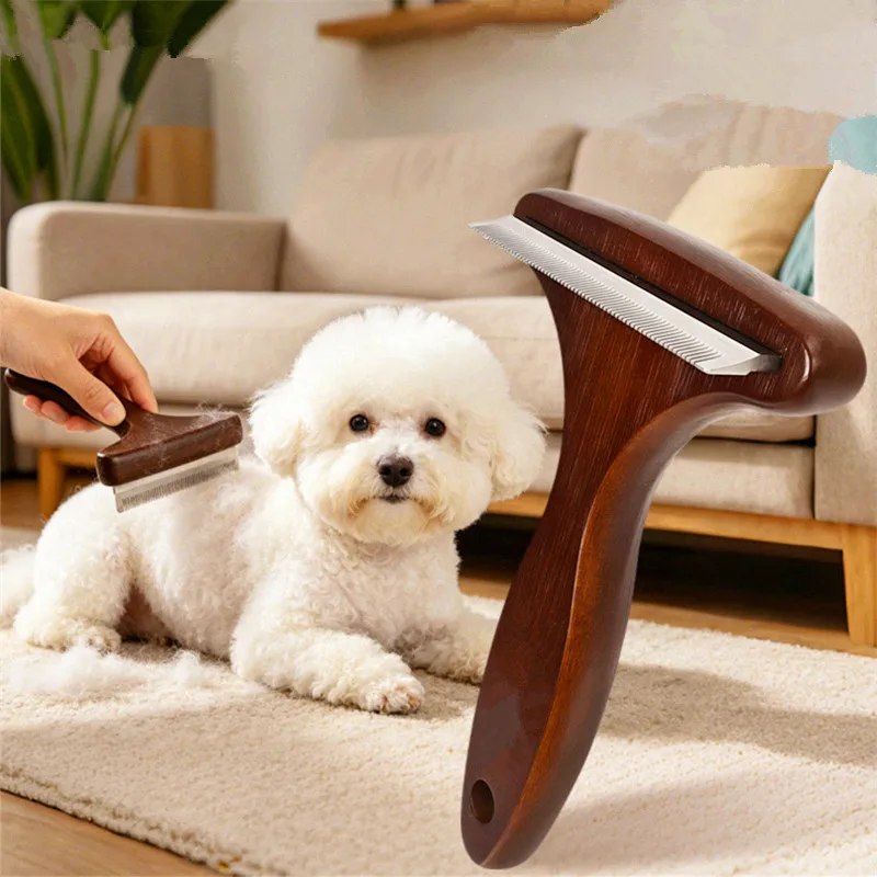 Cepillo de bambú para perros y gatos, peine quita pelo suave - imagen 4