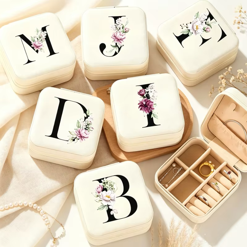 Estuche de joyas con cierre A-Z – Caja organizadora elegante - imagen 3