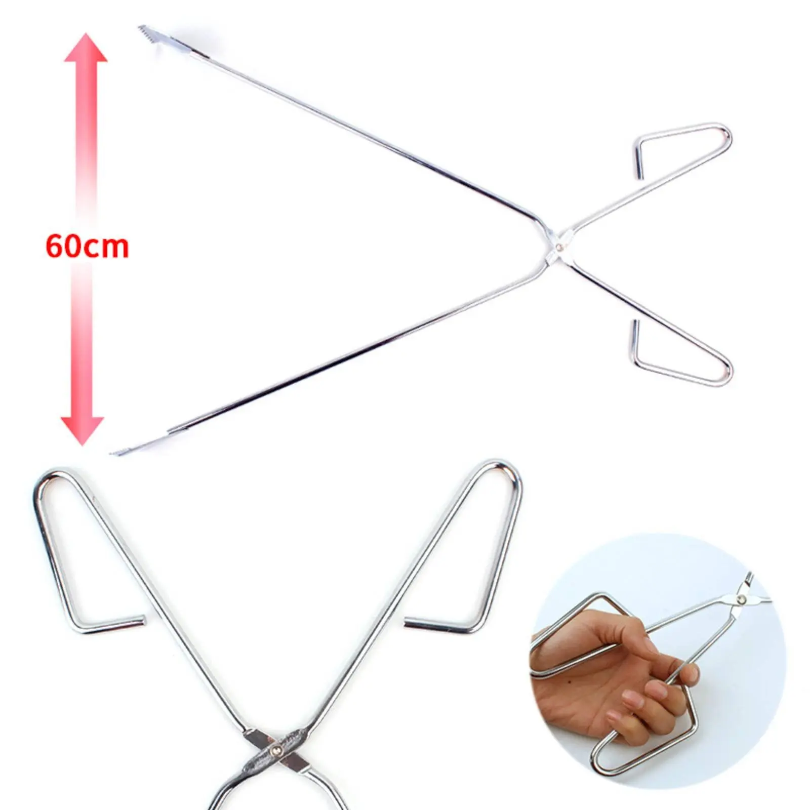 Pinzas para asar largas multiusos con agarre ergonómico - imagen 2