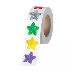 Pegatinas Estrella Brillantes en Rollo – Adhesivas para Recompensas Escolares